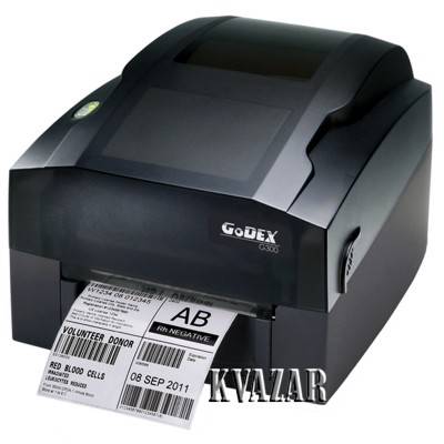 Принтер этикеток Godex GE300-UES, термо/термотрансферный принтер, 203 dpi