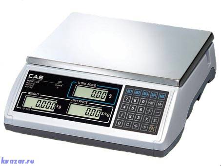 Весы фасовочные  (порционные) настольные CAS AD-H, высокое разрешение на 5, 10, 20 кг