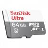 Карта памяти microSDXC UHS-I SANDISK Ultra 80 64 ГБ, 80 МБ/с, 533X, Class 10, SDSQUNS-064G-GN3MA, 1 шт., переходник SD